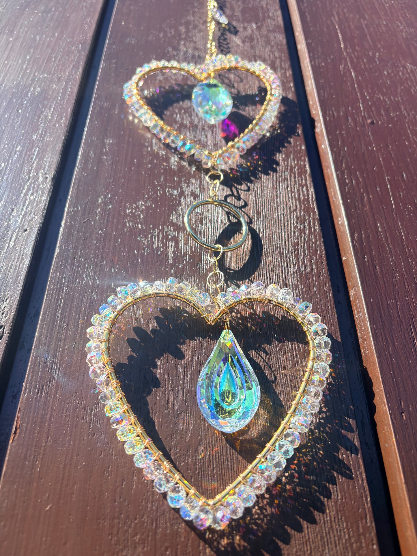 Twin Hearts Sun Catcher