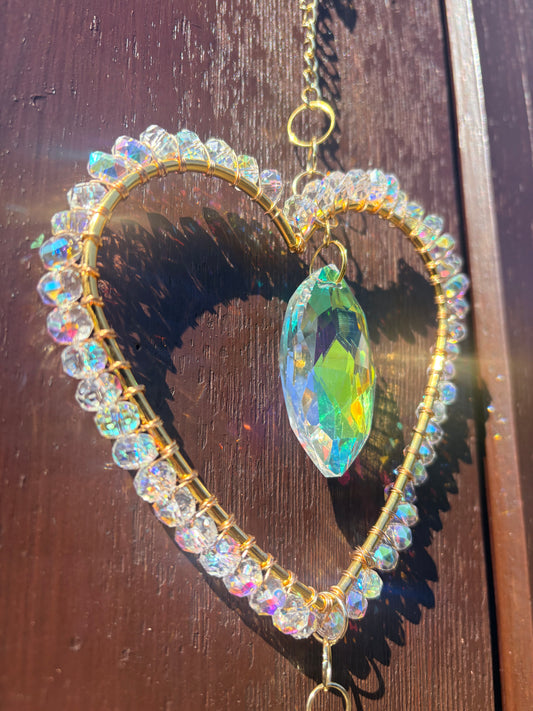 Twin Hearts Sun Catcher