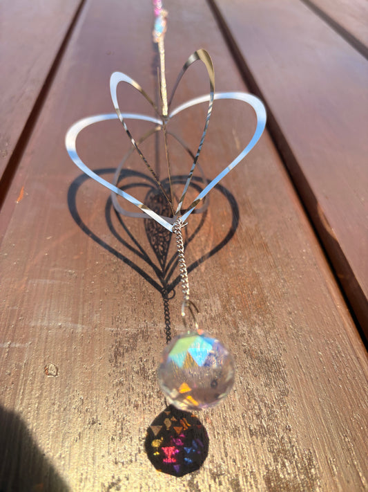 Reflective Love Sun Catcher