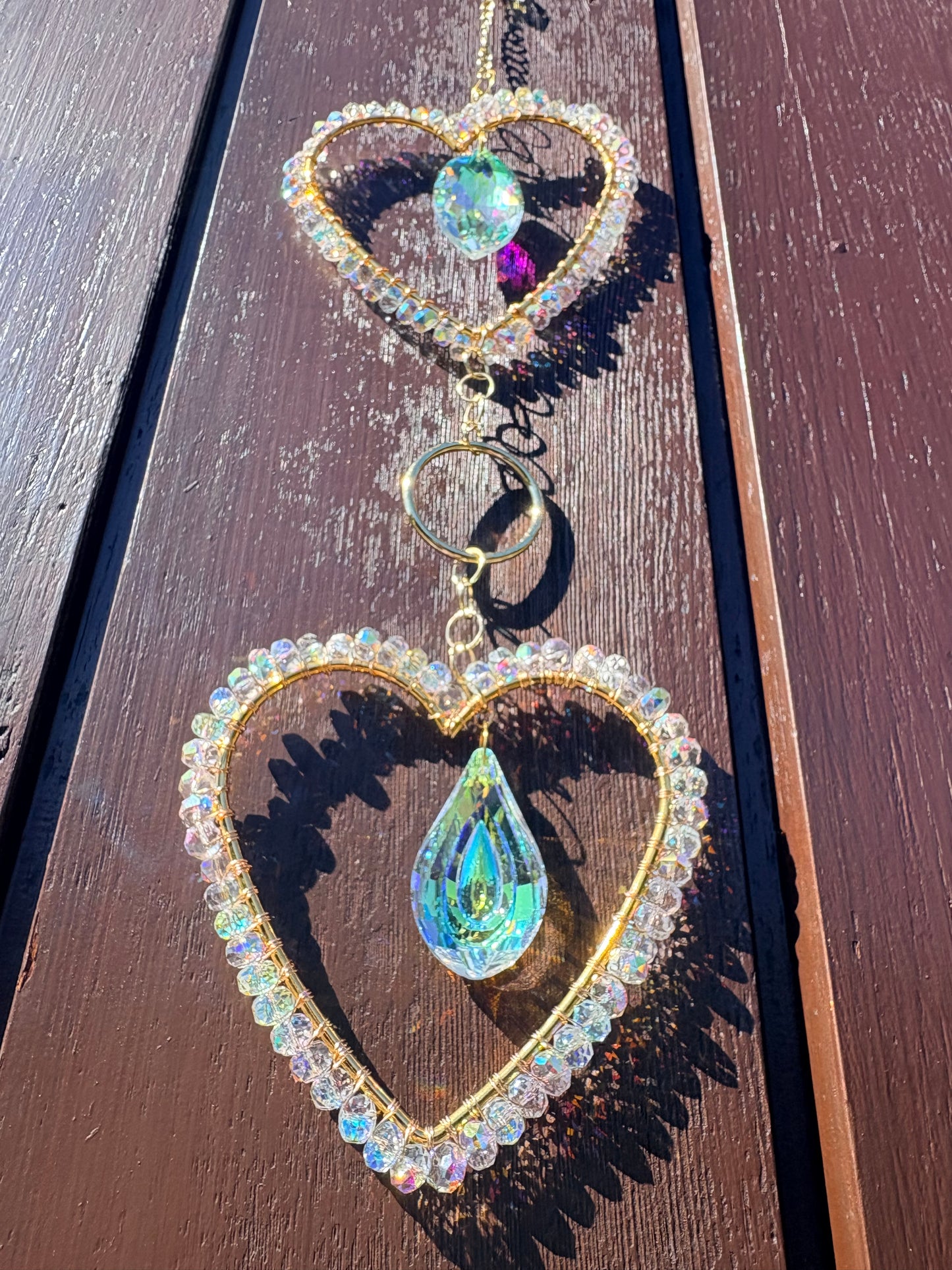Twin Hearts Sun Catcher