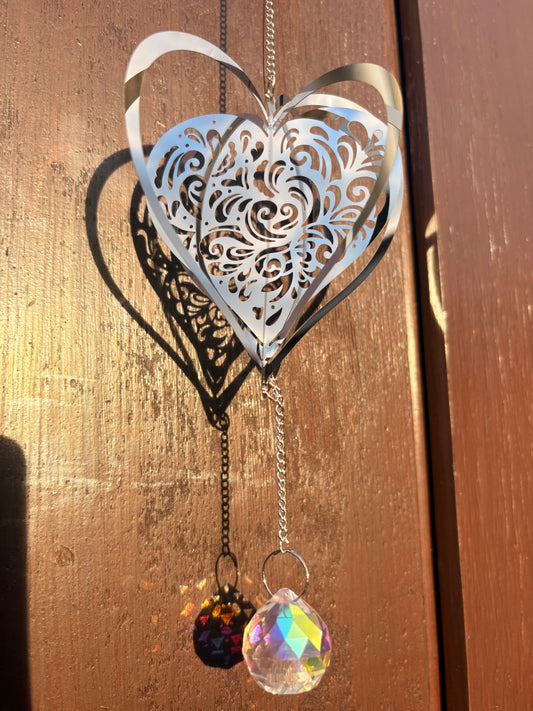 Reflective Love Sun Catcher